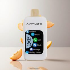 Airfuze Smart Pro 40000 Puffs スマートフォン連携可能 900mAh充電式 20MLプリフィル 卸売業者 日本 Juicy Peach
