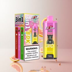 AIVONO AIM FATBEAR 80K デュアルメッシュコイル 0.8Ω 使い捨てベイプ ピンクイエロー 卸売業者 日本