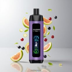AIVONO AIM FATPRO 22000パフ ディスポーザブルベイプ 28ml 18250-650mAh純コバルト充電式バッテリー 卸売業者 日本 Grape Mint
