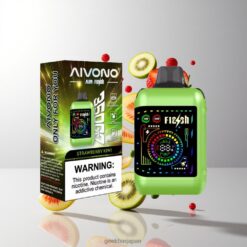 AIVONO AIM FLASH 35000 デュアルメッシュコイルと35,000パフの超耐久 Strawberry Kiwi 卸売業者 日本