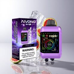 AIVONO AIM FLASH 35000 高性能デュアルメッシュコイル＆35,000パフ 卸売業者 日本 Grape Ice