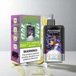 AIVONO AVN MATE 120K 12万パフ 耐久性とカスタマイズ可能なベイピング Lemon Lime-Grape Ice 卸売業者 日本