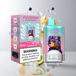 AIVONO AVN MATE 120K 最大120,000パフの超ロングライフ & カスタマイズ可能なベイピング Kiwi Passion Fruit Guava-Blueberry Ice 卸売業者 日本
