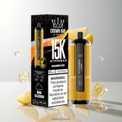 Al Fakher Crown Bar 15K Hypermax 15000 Puffs ディスポーザブル vape 最大15,000パフ & 22ml eリキッド容量 Mango Ice 卸売業者 日本