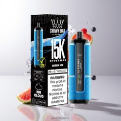 Al Fakher Crown Bar 15K Hypermax 15000 Puffs メッシュコイル技術搭載 ベリーフレーバー 卸売業者 日本