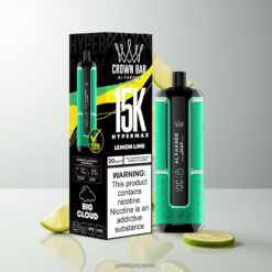 Al Fakher Crown Bar 15K Hypermax 15000 Puffs 卸売業者 日本 メッシュコイル技術と22mlの大容量リキッドでシャリースタイルのベイピングを楽しむ