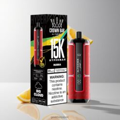 Al Fakher Crown Bar 15K Hypermax 15000パフス ディスポーザブルベイプ 22ml eリキッド容量 & メッシュコイル技術搭載 卸売業者 日本