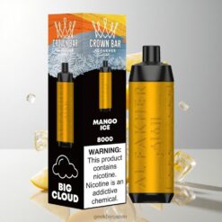 Al Fakher Crown Bar 8000 リチャージャブルディスポーザブルベイプ 600mAhバッテリー 18mlプレフィルド 卸売業者 日本