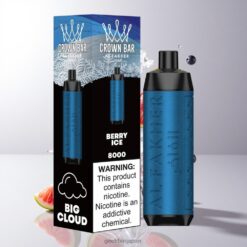 Al Fakher Crown Bar 8000 リチャージャブルディスポーザブルベイプ 600mAhバッテリーと18mlプリフィルドタンク 卸売業者 日本