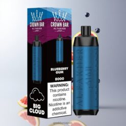 Al Fakher Crown Bar 8000 リチャージャブルディスポーザブルベイプ 600mAhバッテリー 18mlプリフィルド 卸売業者 日本