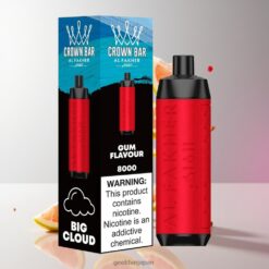 Al Fakher Crown Bar 8000 充電式ディスポーザブルベイプ 600mAhバッテリーと18mlプレフィルドタンク搭載 卸売業者 日本
