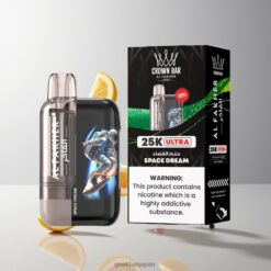 Al Fakher Crown Bar Ultra 25K パフ ディスポーザブルベイプ 18ml プレフィルド リキッド & 600mAh 充電式バッテリー 卸売業者 日本