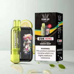 Al Fakher Crown Bar Ultra 25K Puffs Disposable Vape – 18ml プレフィルド・リキッド & 600mAh 充電式バッテリー 卸売業者 日本 Lemon Mint