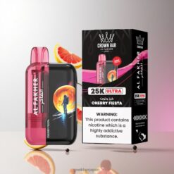 Al Fakher Crown Bar Ultra 25K Puffs Disposable Vape 600mAh 充電式バッテリー 卸売業者 日本 Cherry Fiesta