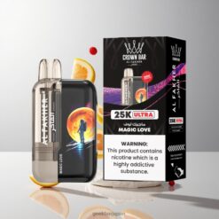 Al Fakher Crown Bar Ultra 25K Puffs Disposable Vape アドバンストメッシュコイル & 600mAh 充電式バッテリー 卸売業者 日本