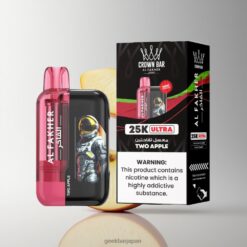 Al Fakher Crown Bar Ultra 25K Puffs Disposable Vape リチャージャブル600mAhバッテリー & 18mlプレフィル済みリキッド 卸売業者 日本
