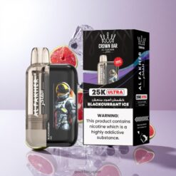 Al Fakher Crown Bar Ultra 25K Puffs Disposable Vape 最大25,000パフ & 600mAh充電式バッテリー 卸売業者 日本 Blackcurrant Ice