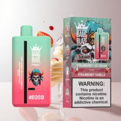 Bang Blaze 40000 DSK041 デュアルプロファイル&40,000パフ ディスポーザブルベイプ Strawberry Ice Cream-Strawberry Vanilla 卸売業者 日本