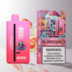 Bang Blaze 40000 DSK041 デュアルプロファイル＆40,000パフ ディスポーザブルベイプ Lichee Ice-Strawberry Lichee 卸売業者 日本