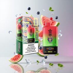 BANG KING 50000 Puffs DSK042 デュアルメッシュ1.0Ω 50ml プレフィルド Watermelon Ice-Blueberry Mint 卸売業者 日本