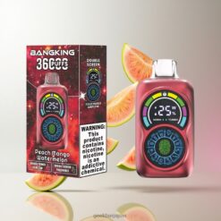 BANGKING 36000 FLAVORS DSK034 タッチスクリーン式ワット調整可能 650mAh充電式 36,000パフ 卸売業者 日本 Peach Mango Watermelon