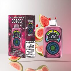 BANGKING 36000 FLAVORS DSK034 プレミアムカスタマイズ可能なリフル充電式ベイプ 650mAhバッテリー搭載 36,000パフ 卸売業者 日本 Strawberry Watermelon