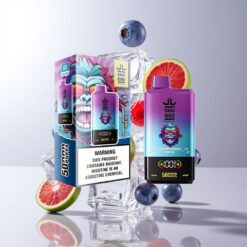 Blueberry Raspberry-Grape Ice BANGKING 50000 Puffs DSK042 デュアルメッシュコイル 卸売業者 日本