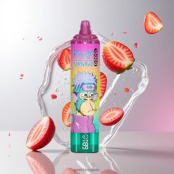 「Fumot RandM Tornado 15000 Puffs 冷凍いちご LCD画面 850mAhバッテリー 卸売業者 日本」
