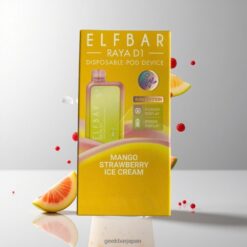 Elf Bar Raya D1 13000 Puffs リチャージャブル ディスポーザブル Vape 18ml プレフィルド 卸売業者 日本 Mango Strawberry Ice Cream