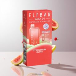 Elf Bar Raya D1 13000 Puffs リチャージャブル・ディスポーザブル電子タバコ 18ml プレフィルド 卸売業者 日本 Strawberry Guava