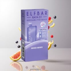 Elf Bar Raya D1 13000パフ リチャージャブル ディスポーザブルベイプ 18ml容量 Mixed Berry 卸売業者 日本