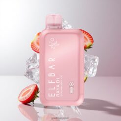 Elf Bar Raya D1 13000パフス リチャージャブル ベイプ18ml プレフィルド卸売業者 日本 Strawberry Ice