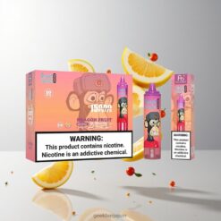 Fumot RandM Tornado 15000 Puffs ドラゴンフルーツ LCD画面付き 25ml 卸売業者 日本
