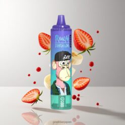 Fumot RandM Tornado 15000 Puffs 液晶ディスプレイ搭載 850mAhバッテリー Strawberry Banana 卸売業者 日本