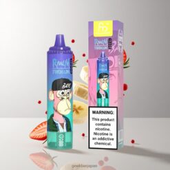 Fumot RandM Tornado 15000 Puffs 電子タバコ 25ml リキッド容量 850mAh バッテリー 卸売業者 日本 Strawberry Banana