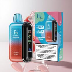 Fumot Tornado 20000 Puffs デュアルメッシュコイル & スマートディスプレイ ストロベリーアイスクリーム 卸売業者 日本