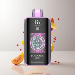 Fumot Tornado 25000 Puffs 20mlプレフィルドイーリキッド HDスクリーン搭載 ストロベリーマンゴー 卸売業者 日本