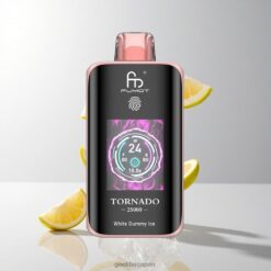 Fumot Tornado 25000 Puffs 20mlプレフィルドリキッド 700mAh充電式バッテリー 卸売業者 日本 White Gummy Ice