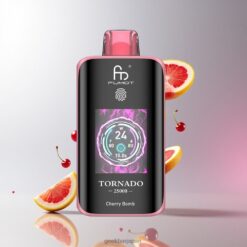 Fumot Tornado 25000 Puffs 20mlプレフィルドリキッド 700mAh充電式バッテリー 卸売業者 日本 Cherry Bomb