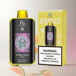 Fumot Tornado 25000 Puffs 20mlプレフィルドリキッド HDスクリーン 700mAh充電式バッテリー Peach Mango Watermelon 卸売業者 日本