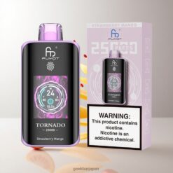 Fumot Tornado 25000 Puffs ディスポーザブルベイプ 700mAh充電式バッテリー HDスクリーン Strawberry Mango 卸売業者 日本