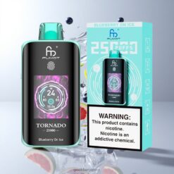 Fumot Tornado 25000 Puffs ブルーベリーオンアイス 700mAh充電式バッテリー 20mlプレフィルド 卸売業者 日本