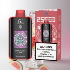 Fumot Tornado 25000 Puffs リチャージャブルバッテリー700mAh HDスクリーン 卸売業者 日本 Watermelon Ice