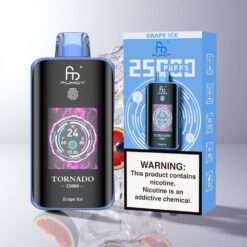 Fumot Tornado 25000 Puffs 日本語名Fumot Tornado 25000 Puffs HDスクリーン搭載 700mAh充電式バッテリー 卸売業者 日本 Grape Ice