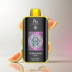 Fumot Tornado 25000 Puffs 日本語版 700mAh 充電可能バッテリー & 20ml プレフィルド Peach Mango Watermelon 卸売業者 日本