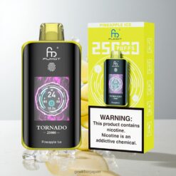 Fumot Tornado 25000 Puffs HDスクリーン搭載 700mAh充電式バッテリー パイナップルアイス 卸売業者 日本