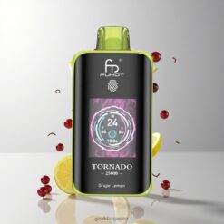 Fumot Tornado 25000 Puffs HDスクリーン搭載 700mAh充電式バッテリー Grape Lemon 卸売業者 日本