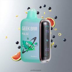 Geek Bar Pulse 15K Disposable – 650mAhバッテリー 16mL容量 7500-15000パフ デュアルパワーモード ディスプレイ画面搭載Mintz Edition卸売業者 日本