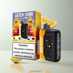 Geek Bar Pulse X 25000 Puffs 最大25000パフ 18mLプレフィルド デュアルメッシュコイル Orange Mint 卸売業者 日本