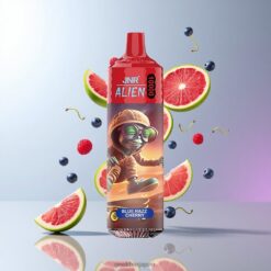 JNR Alien 10000 Puffs 850mAhバッテリー容量 & RGB LED ブルーラズチェリー 卸売業者 日本